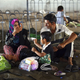 A Shia Turkmen family that fled the fighting in Tal Afar in 2014.